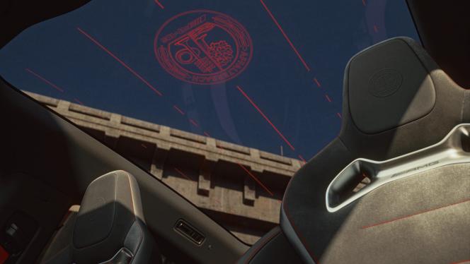 Close-up of the panoramic roof