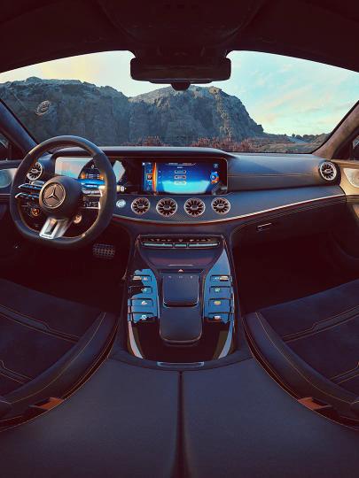 Mercedes-AMG GT 63 with open door.