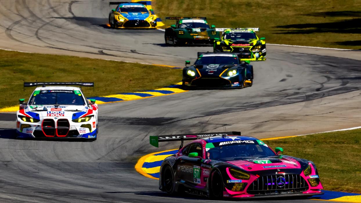 Mercedes-AMG GT on the racetrack at the IMSA WeatherTech SportsCar Championship