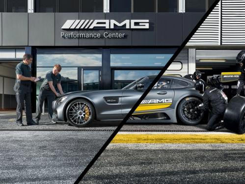 vehicle in front of the Performance Center