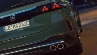 The exhaust pipes of the Mercedes-AMG GLE 53 SUV.
