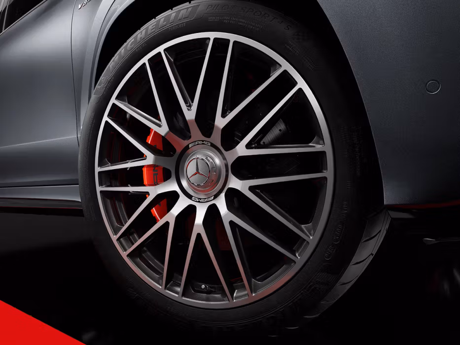 Felgen des neuen Mercedes-AMG GLE 63 SUV in silberfarben.