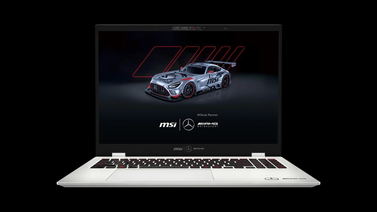 Bild mit den Logos von AMG und den SIM racing Partnern.