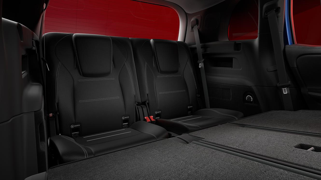 Blick auf den Kofferraum des Mercedes-AMG GLB 35 SUV.