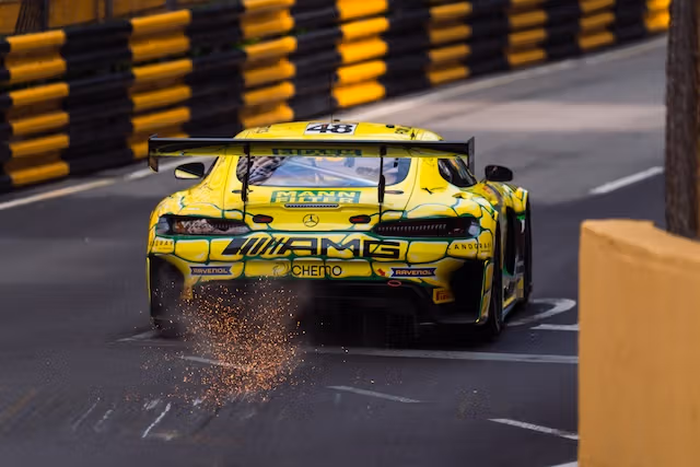Mercedes-AMG GT and flying sparks