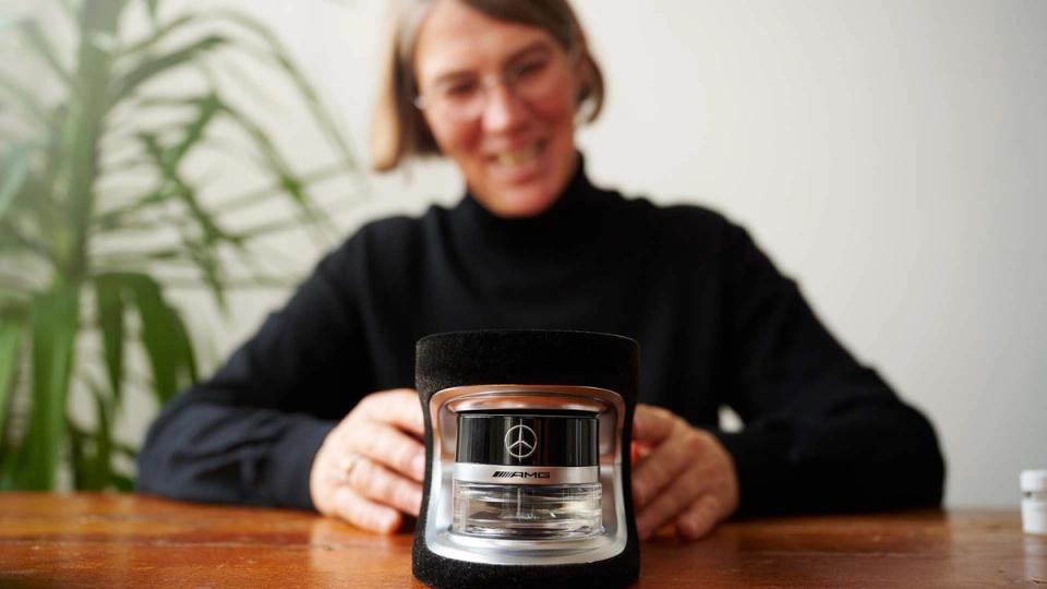 Scent expert Sabine Engelhardt with the AMG Fragrance