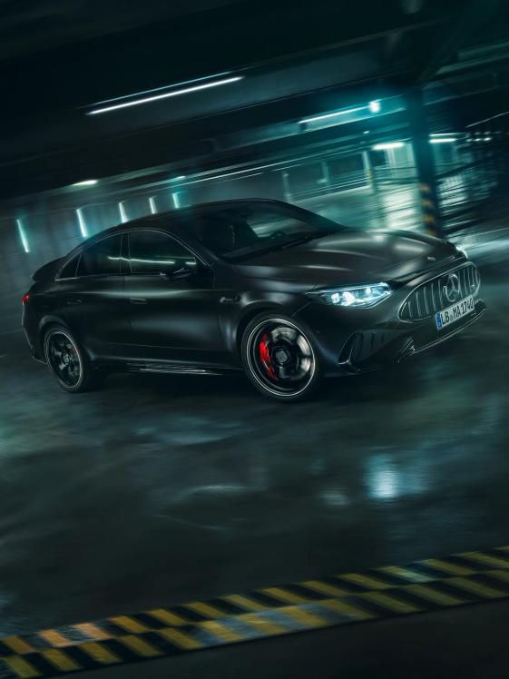 Front view of the Mercedes-AMG CLA 45 4MATIC+ sedan