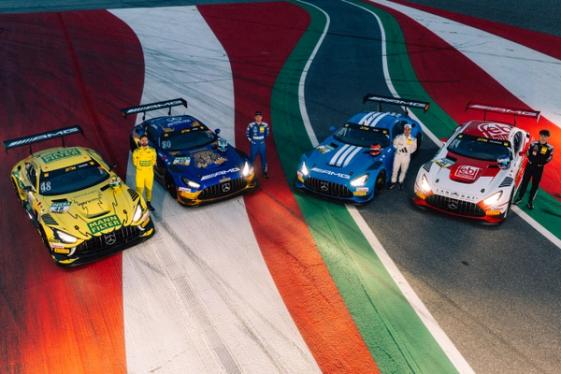Mercedes-AMG GT and their drivers on the track