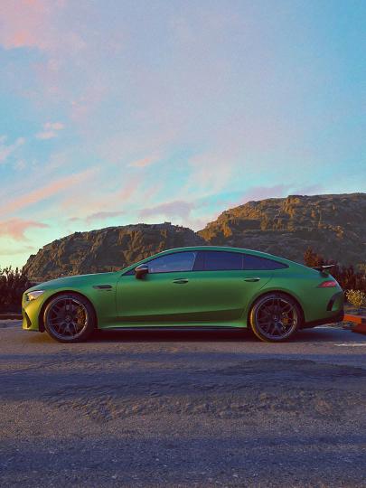 Rear view of the Mercedes-AMG GT 4-door Coupé 63 S.