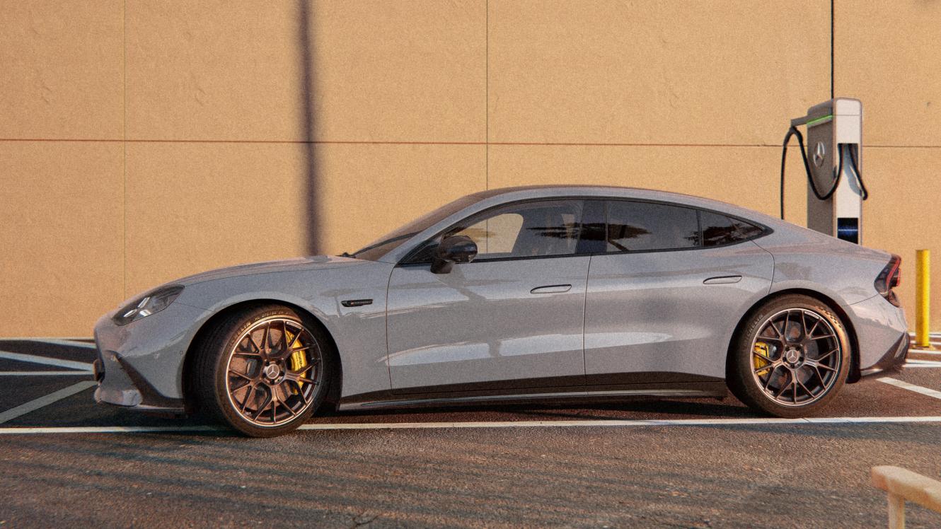 The side of the Mercedes-AMG GT 4-Door Coupé
