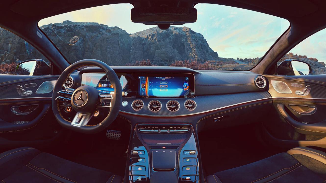 Mercedes-AMG GT 63 with open door.