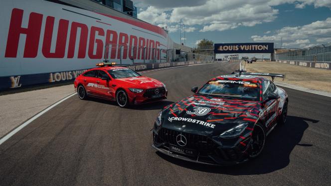Safety Car and Medical Car on track