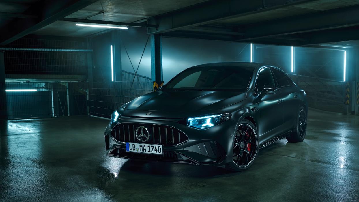 The Mercedes-AMG CLA 45 4MATIC+ sedan in an underground car park
