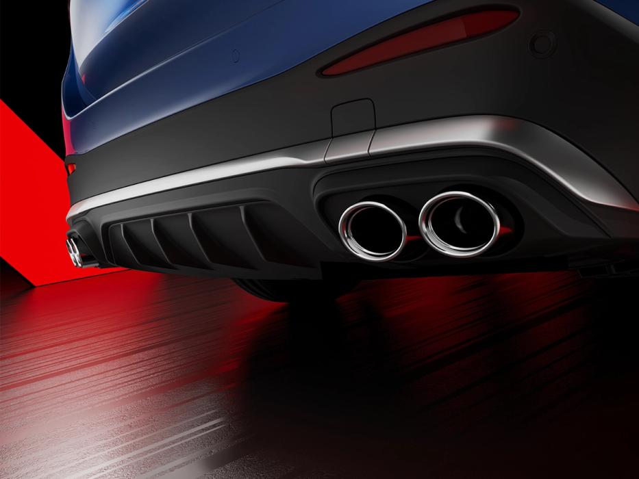 Auspuff des neuen Mercedes-AMG GLC 43.