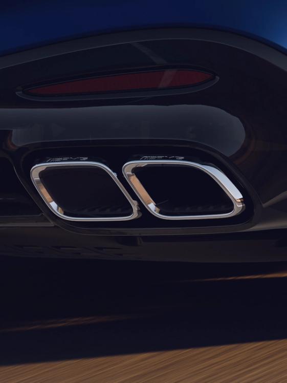 Exhaust of the Mercedes-AMG GT Coupé 55.