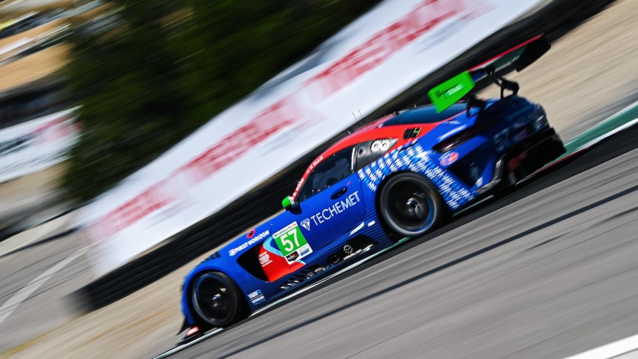 Mercedes-AMG GT on the racetrack at the IMSA WeatherTech SportsCar Championship