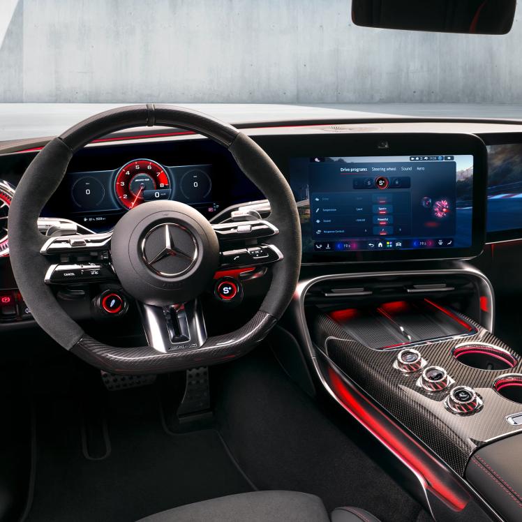 Front view of the cockpit