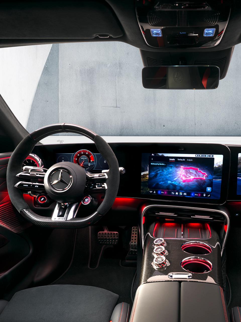 A view of the interior of the Mercedes-AMG GT 4-Door Coupé