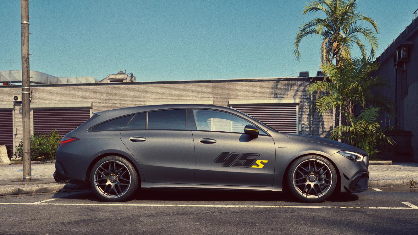 Side view of the Mercedes-AMG CLA Shooting Brake special edition