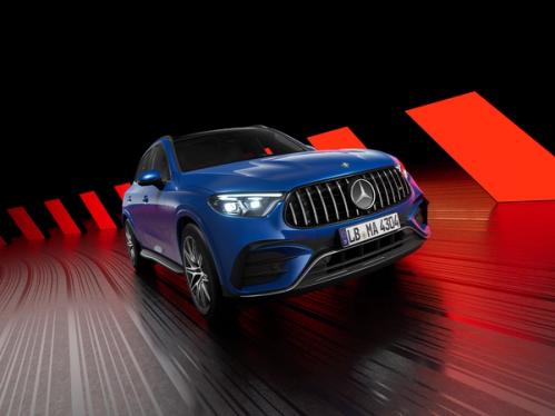 Seitliche Ansicht des neuen Mercedes-AMG GLC 43.