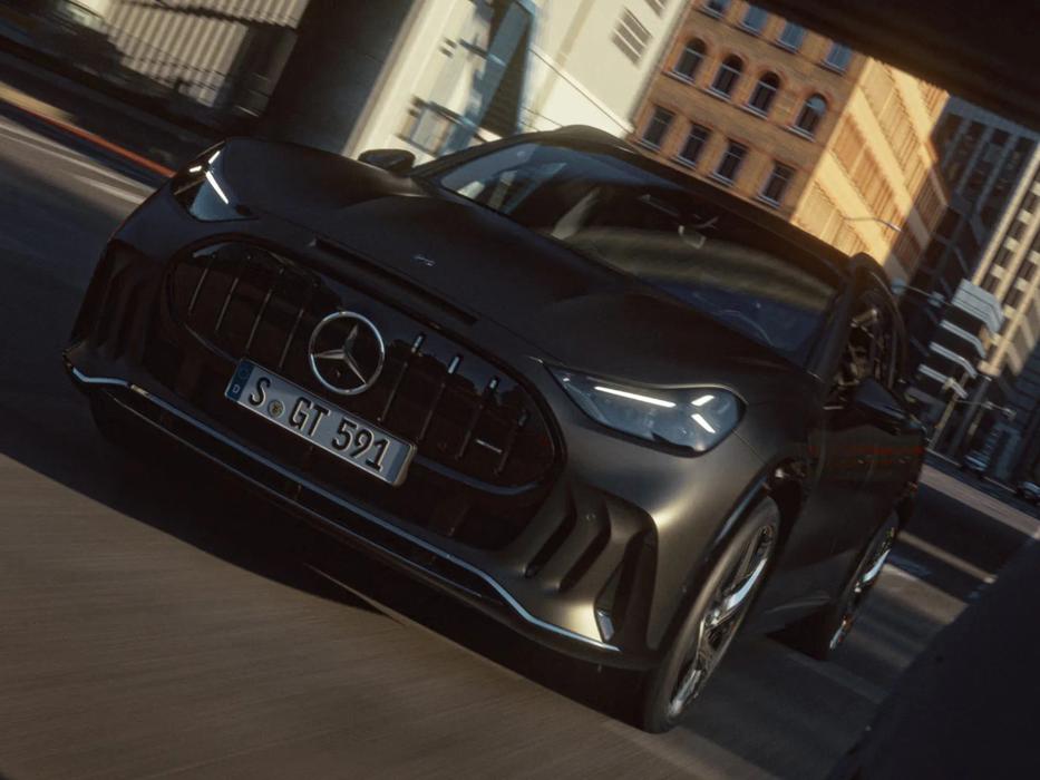 The front of the Mercedes-AMG GT SUV