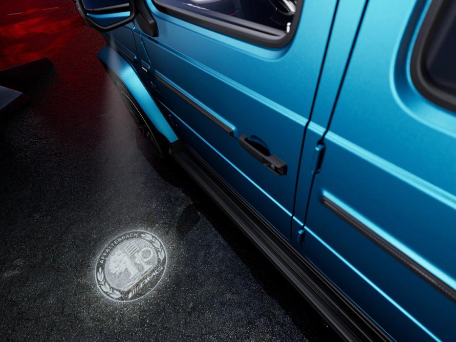 Der linke Türgriff des Mercedes-AMG G 63 in der Nahaufnahme.