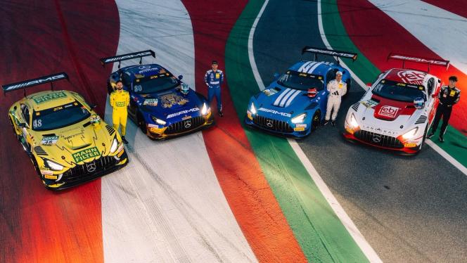 Mercedes-AMG GT and their drivers on the track