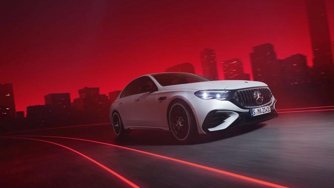 Frontansicht der neuen Mercedes-AMG E53 Limousine