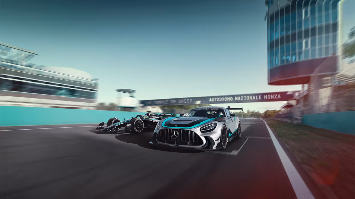 The new Mercedes-AMG GT2 Edition W16 side by side with the W16