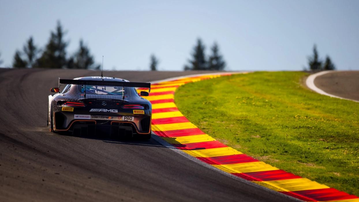 Mercedes-AMG GT on the race track at the 24 Hours of Spa