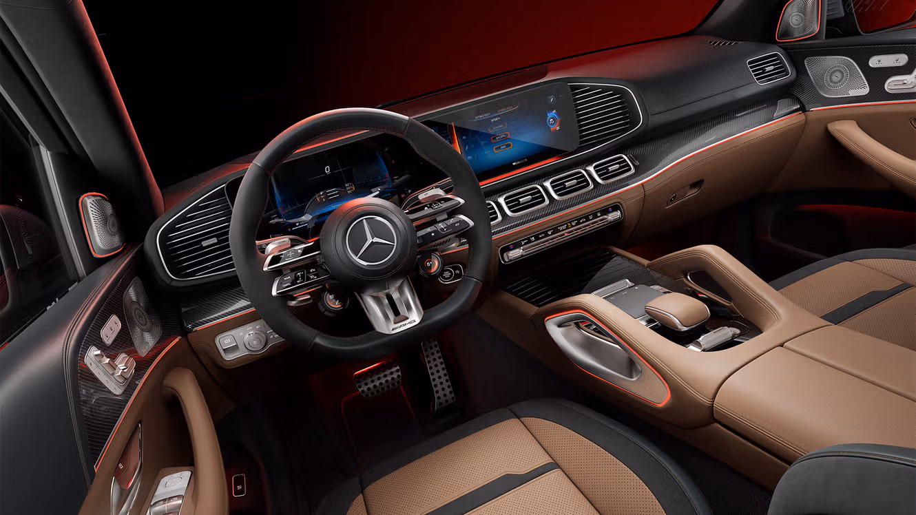 Interieur des neuen Mercedes-AMG GLE 63 SUV.