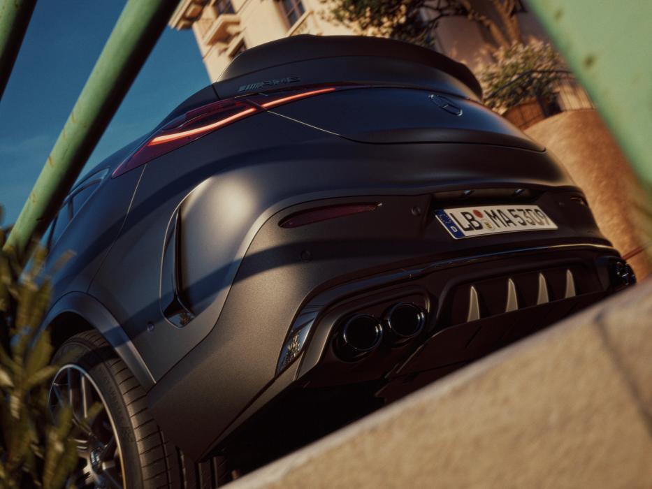 Heckansicht vom Mercedes-AMG GLC 53 4MATIC+ Coupé