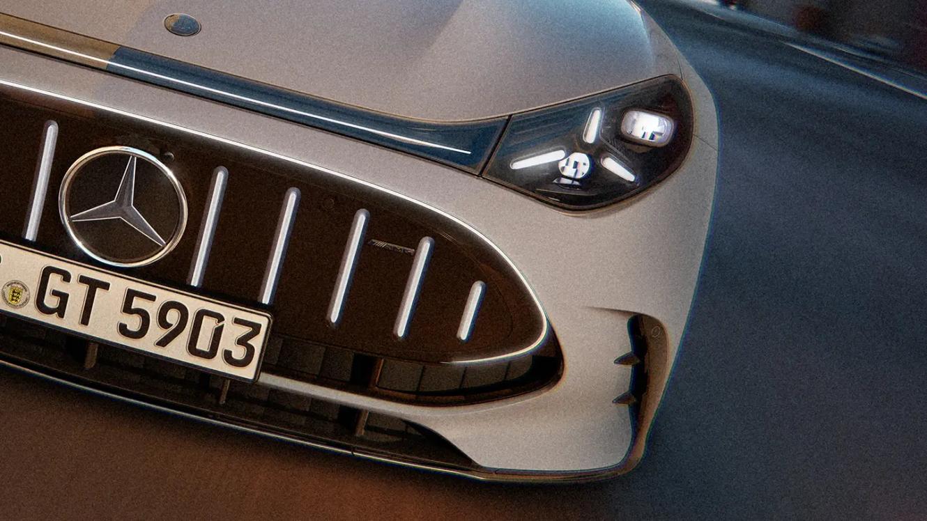 Front view of the new Mercedes-AMG GT 55 4-Door Coupé