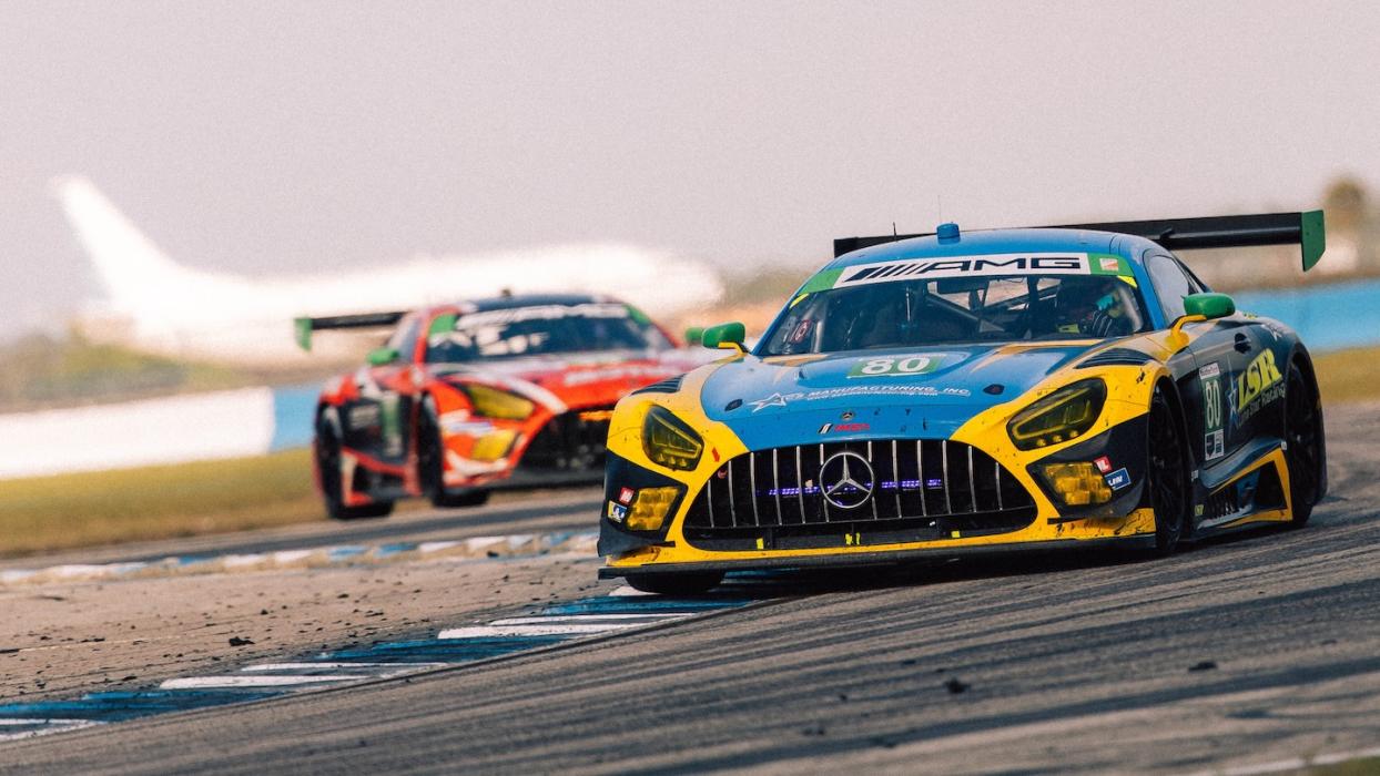 Mercedes-AMG GT on the racetrack at the IMSA WeatherTech SportsCar Championship