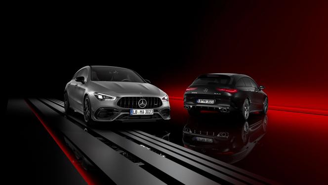 The Mercedes-AMG CLA 35 and Mercedes-AMG CLA 45 S standing next to each other