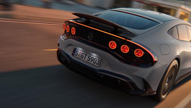 The rear of the Mercedes-AMG GT 4-Door Coupé