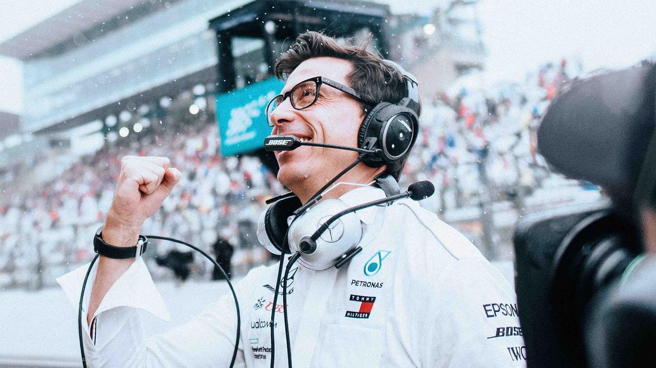 Toto Wolff celebrating