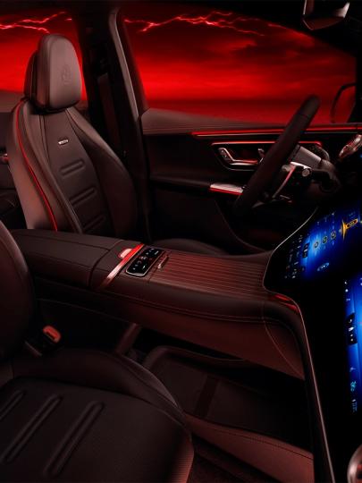 Performancesitze des Mercedes-AMG EQE 43 4MATIC SUV.