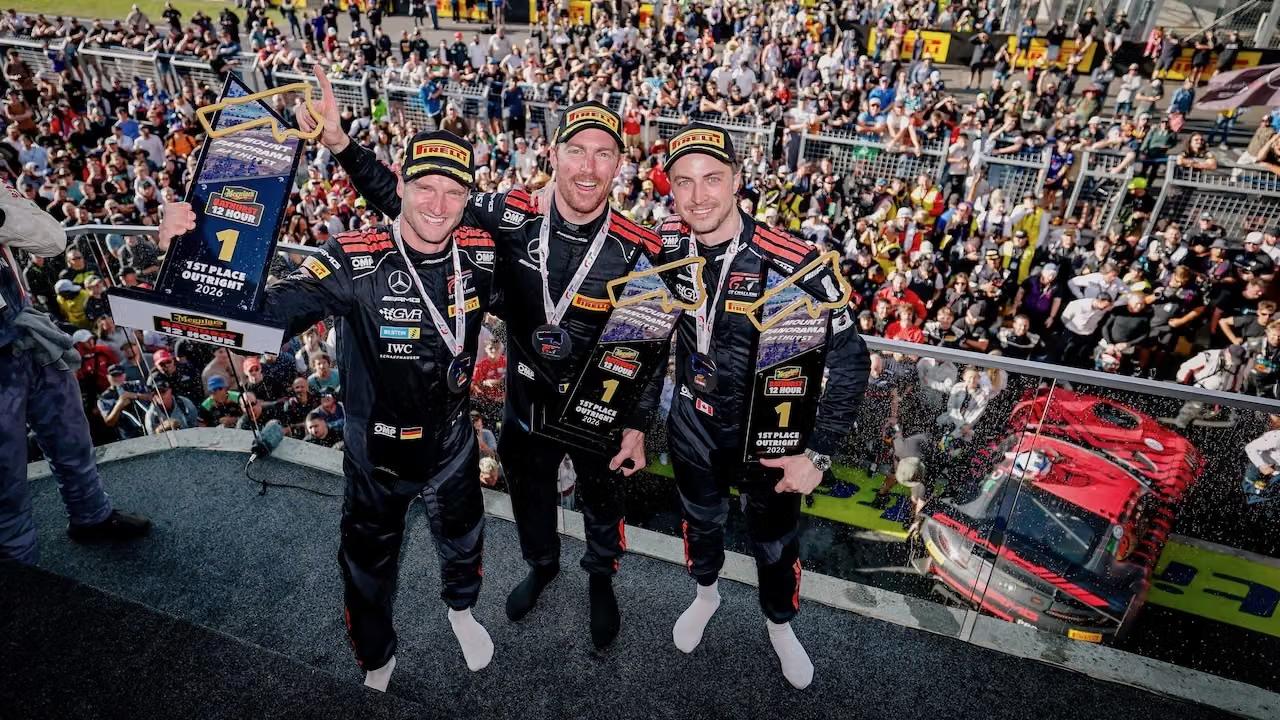 Bathurst winners celebrating after the race