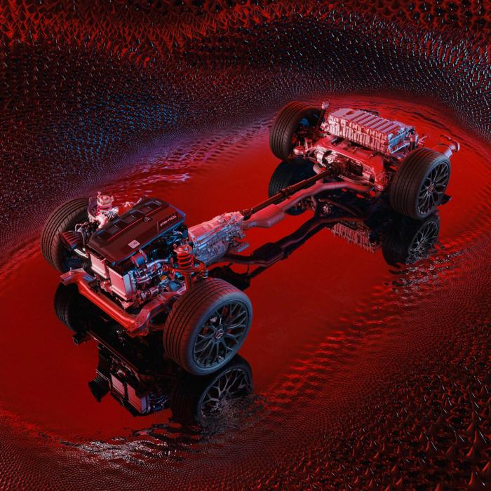 Drive train of the Mercedes-AMG C 63 S E PERFORMANCE Sedan