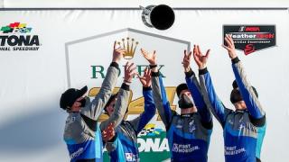 AMG GT drivers throw their trophy in the air