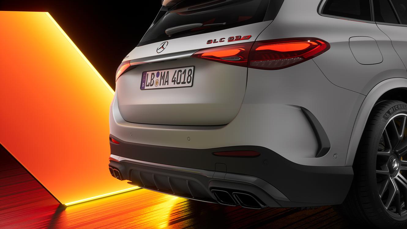 Heck der Sonderedition des neuen Mercedes-AMG GLC 63 S E PERFORMANCE.