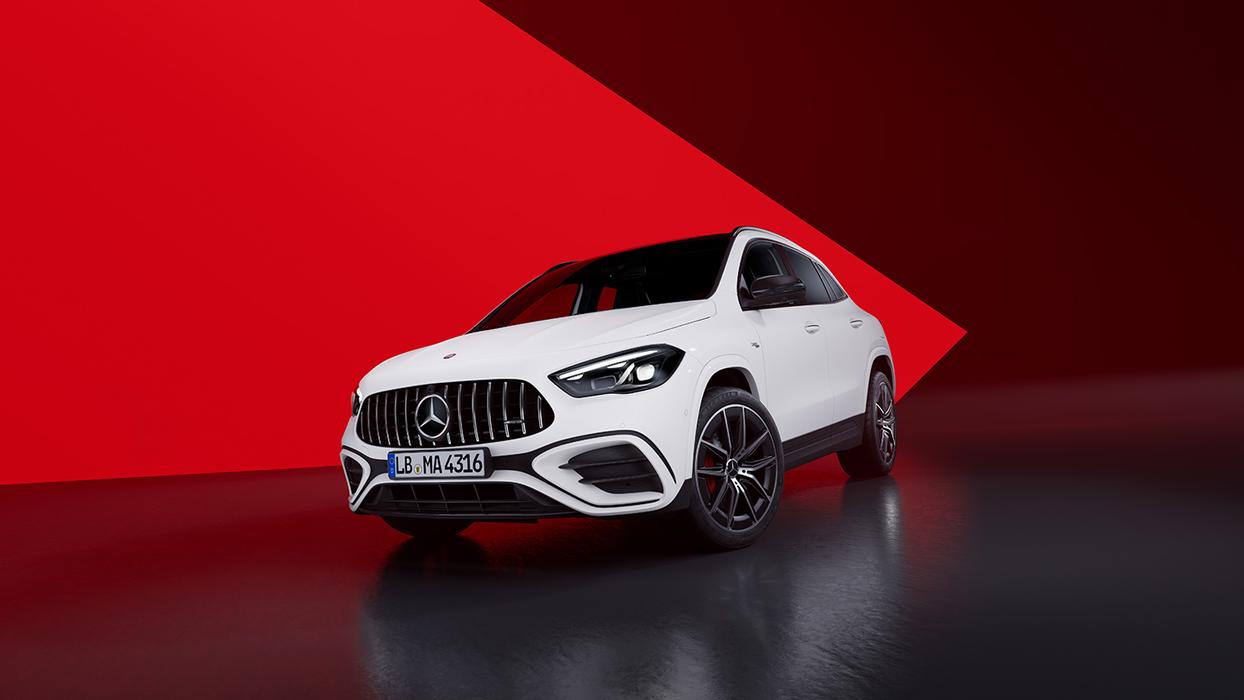 Vorderansicht des neuen Mercedes-AMG GLA 35.