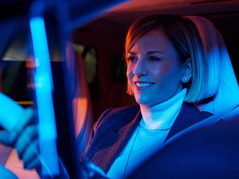 Susie Wolff in the Mercedes-AMG EQS 53 4MATIC+