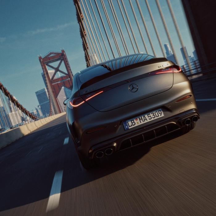 Mercedes-AMG GLC 53 4MATIC+ Coupé von hinten