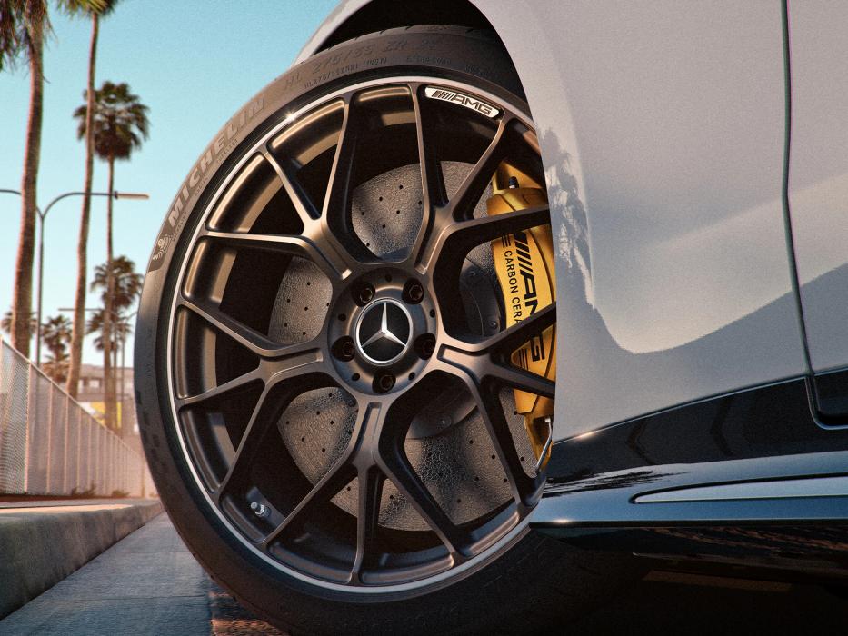 Close up of wheel and rim
