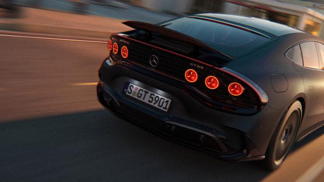 The rear of the Mercedes-AMG GT 4-Door Coupé