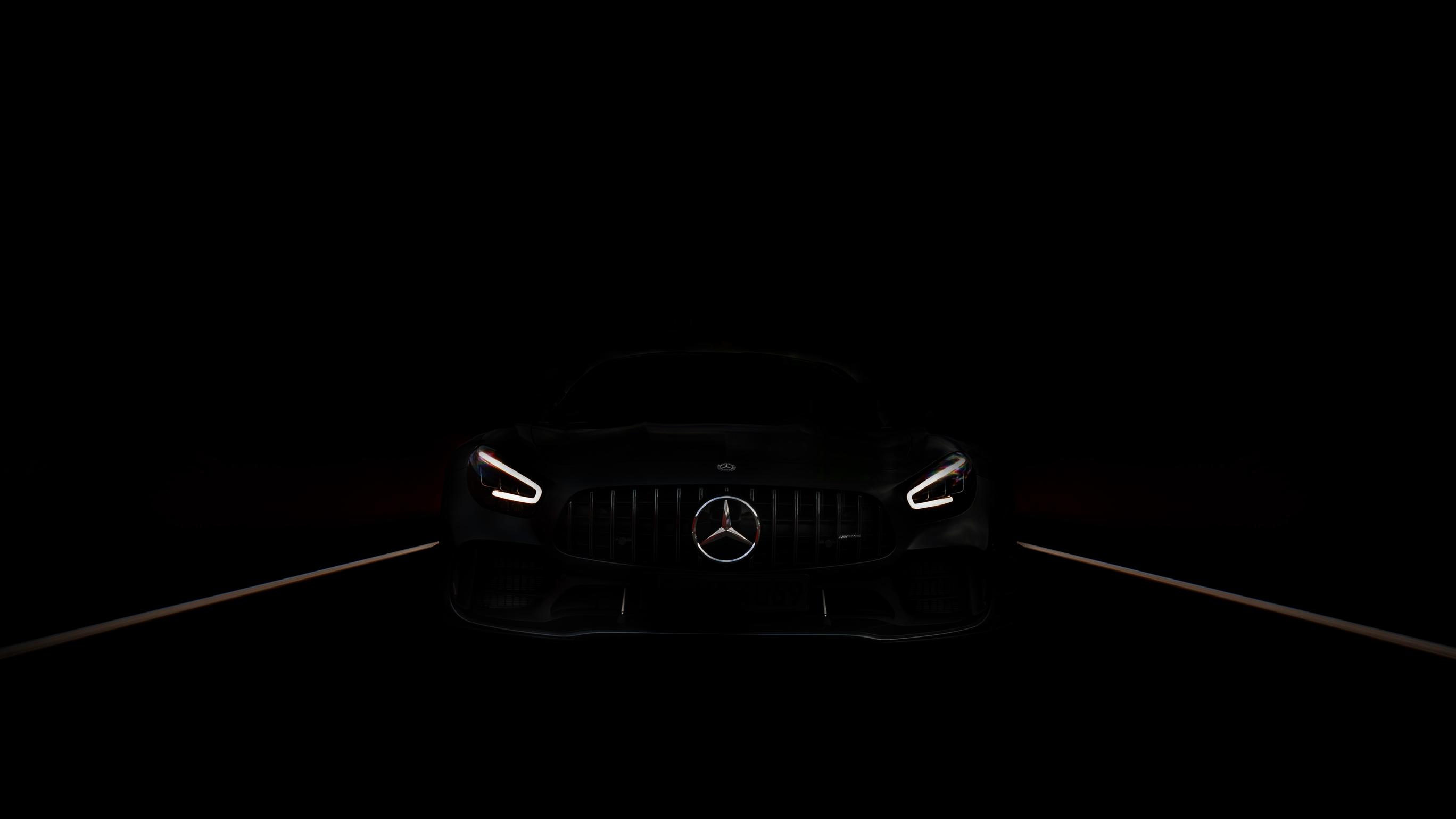 Image of the characteristic radiator grille of an AMG vehicle