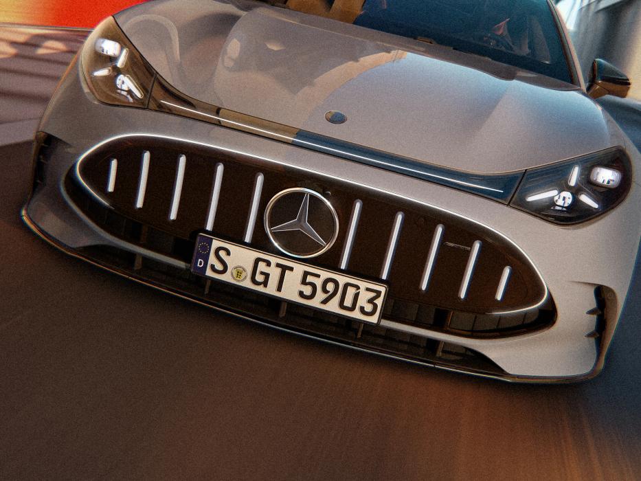 The front of the Mercedes-AMG GT 4-Door Coupé