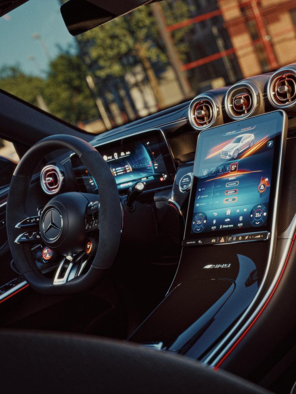 Interieur des Mercedes-AMG GLC 53 4MATIC+ Coupé